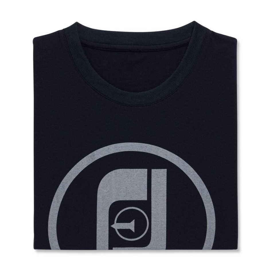 Footjoy Switzerland Fj Heritage Grafik-T-Shirt – Marineblau Im Stil Der Vorherigen Saison