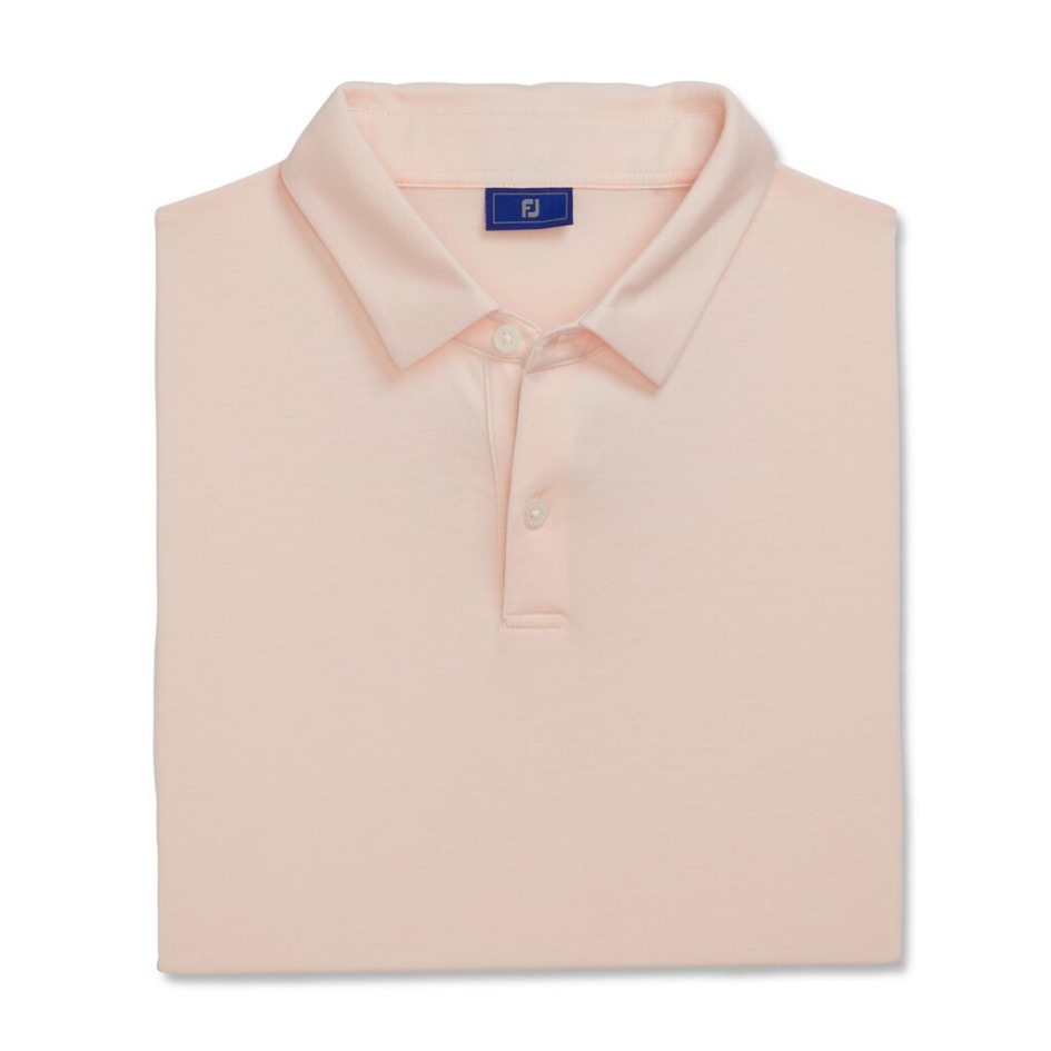 Footjoy Switzerland Shell Pink, Athletische Passform, Fester Jersey-Kragen
