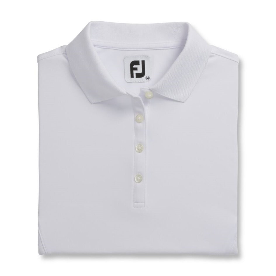 Prodry Interlock Hemd Strickkragen Damen Footjoy Switzerland White