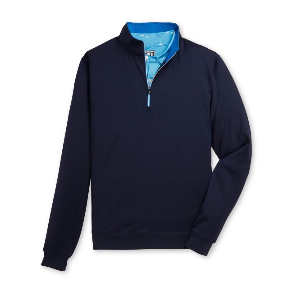 Pullover Mit Halbem Reißverschluss Footjoy Switzerland Navy