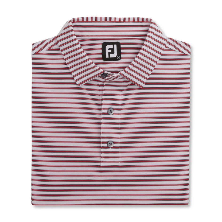 White-red-navy Footjoy Switzerland Stretch-Lisle-Nadelstreifen