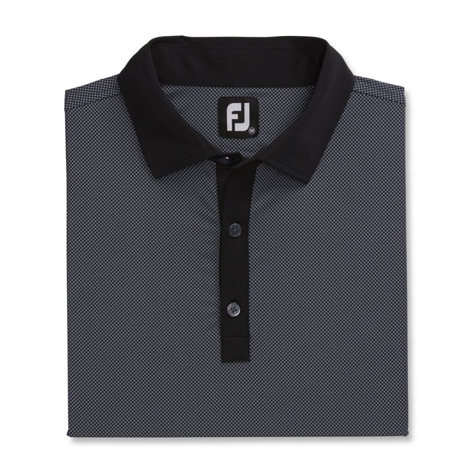 Schwarz-schiefer Footjoy Switzerland Stretch Lisle Mini Check Print