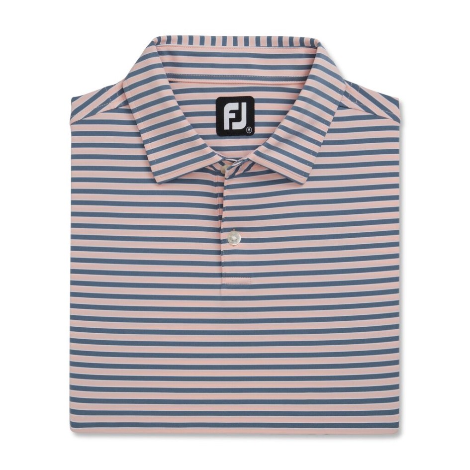 Mini Regimental Stripe Lisle Selbstkragen Quarz Pink-Graphit-Weiß Footjoy Switzerland