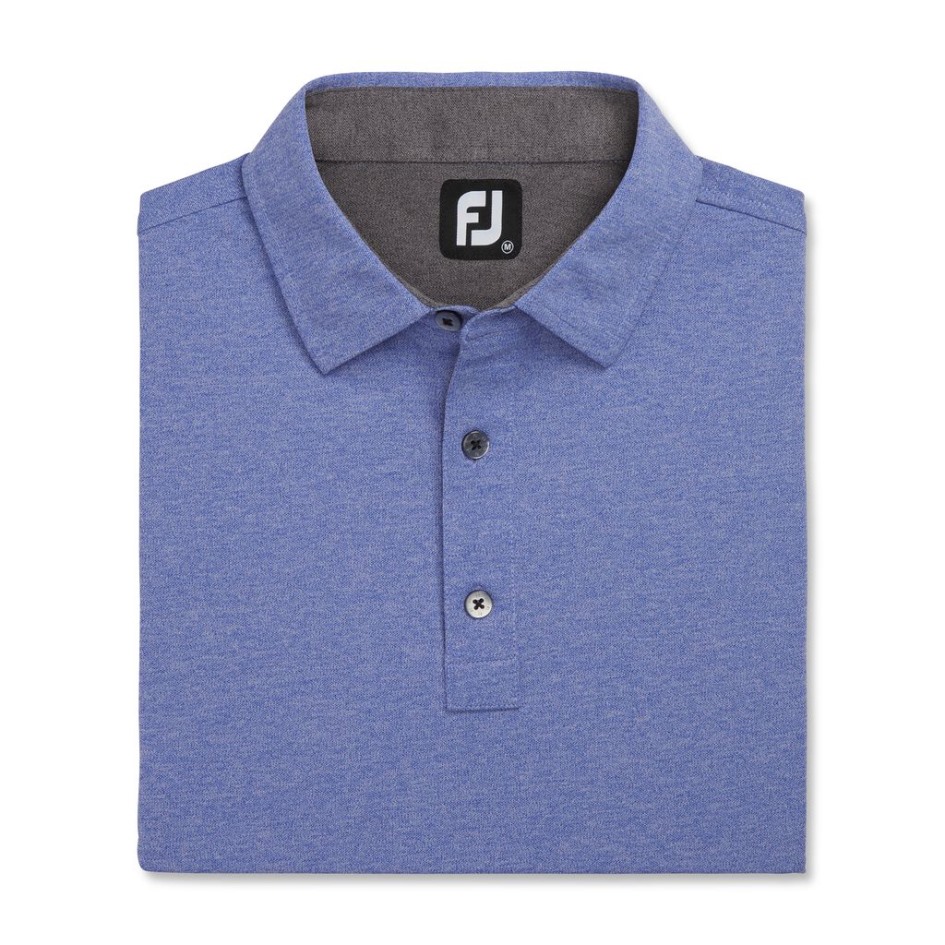 Ocean Heather Heather Stretch-Piqué Einfarbig Stehkragen Footjoy Switzerland