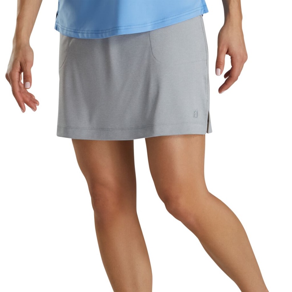 Graumeliert Footjoy Switzerland Strickskort Damen