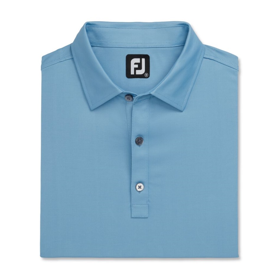 Dusk Blue Slub-Garn Einfarbig Stehkragen Footjoy Switzerland