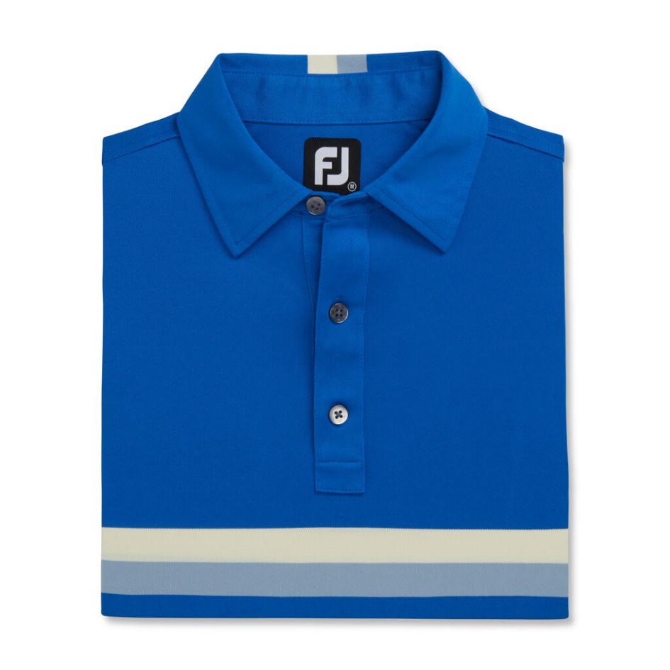 Footjoy Switzerland Royal-limonade-taubengraues Doppelbrustband Pique-stil Der Vorherigen Saison