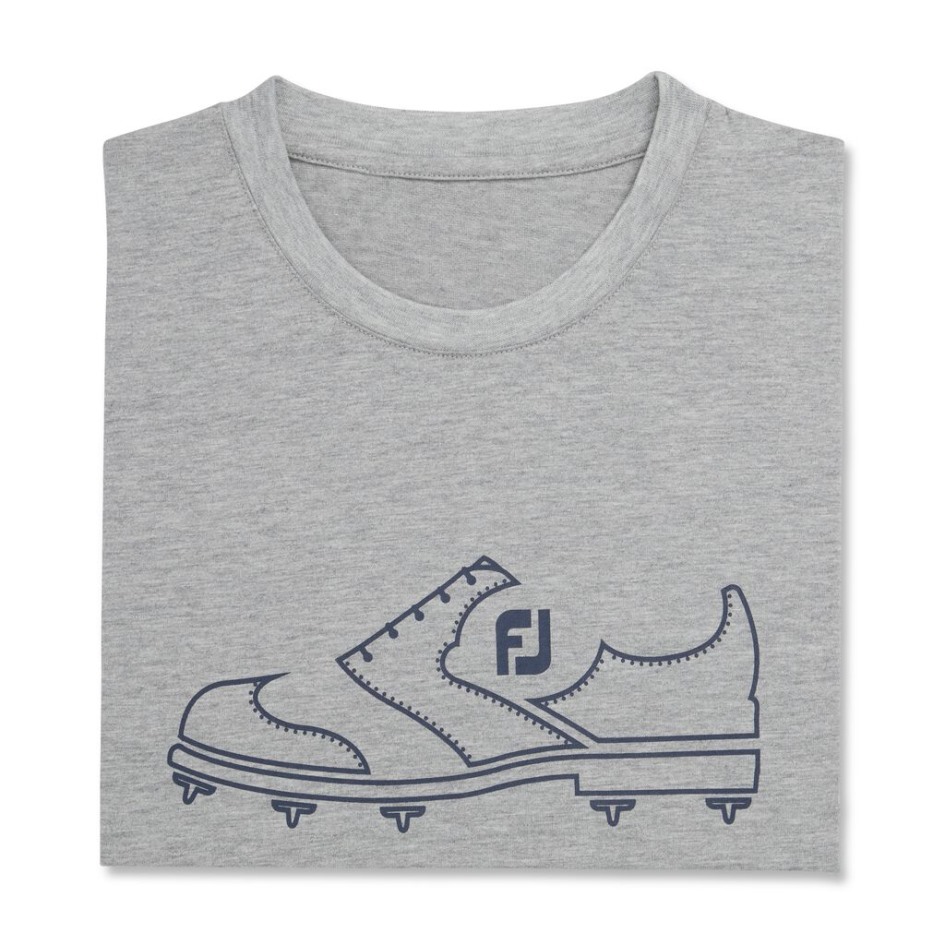 Graues T-Shirt Mit Heritage-Grafik Von FJ Im Stil Der Vorsaison Von Footjoy Switzerland