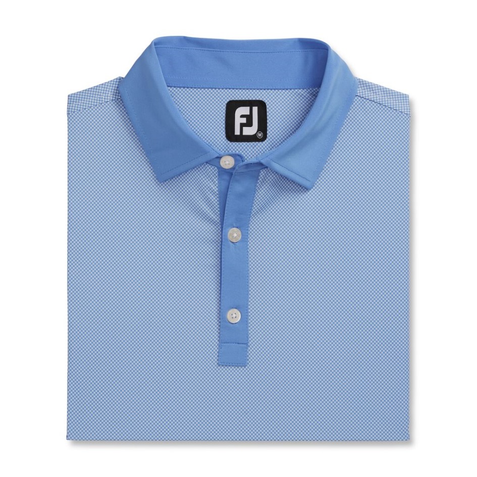Lagunenweißer Stretch-Stoff Mit Mini-Karomuster Footjoy Switzerland
