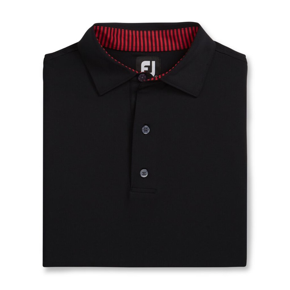 Schwarz Einfarbiger Stehkragen Footjoy Switzerland