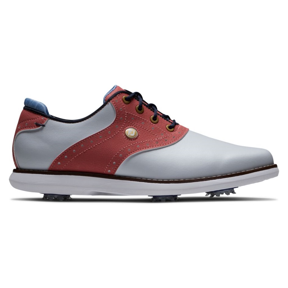 Footjoy Switzerland Traditionen - Sommerklassiker Damen Weiß-koralle-blau