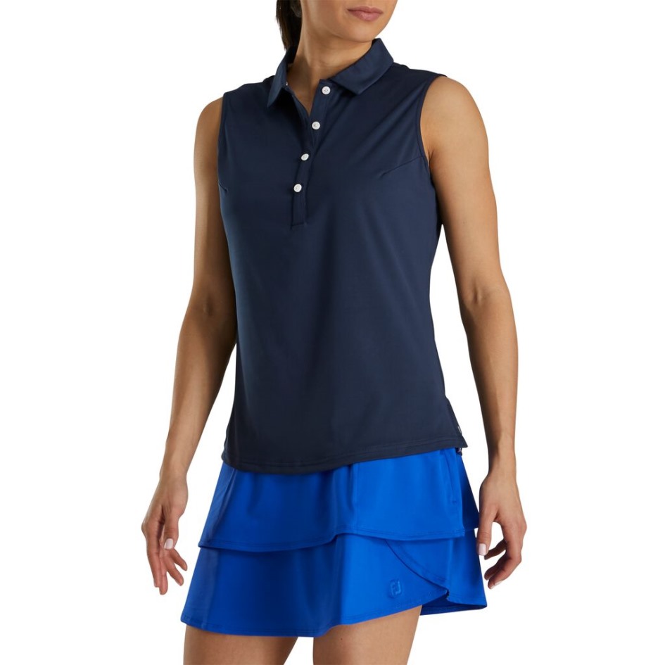 Marineblaue Einfarbige ärmellose Damen Footjoy Switzerland