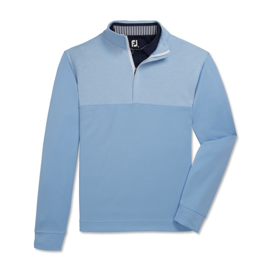 Footjoy Switzerland Midlayer Mit Halblangem Reißverschluss In Dusk Blue Heather Joke