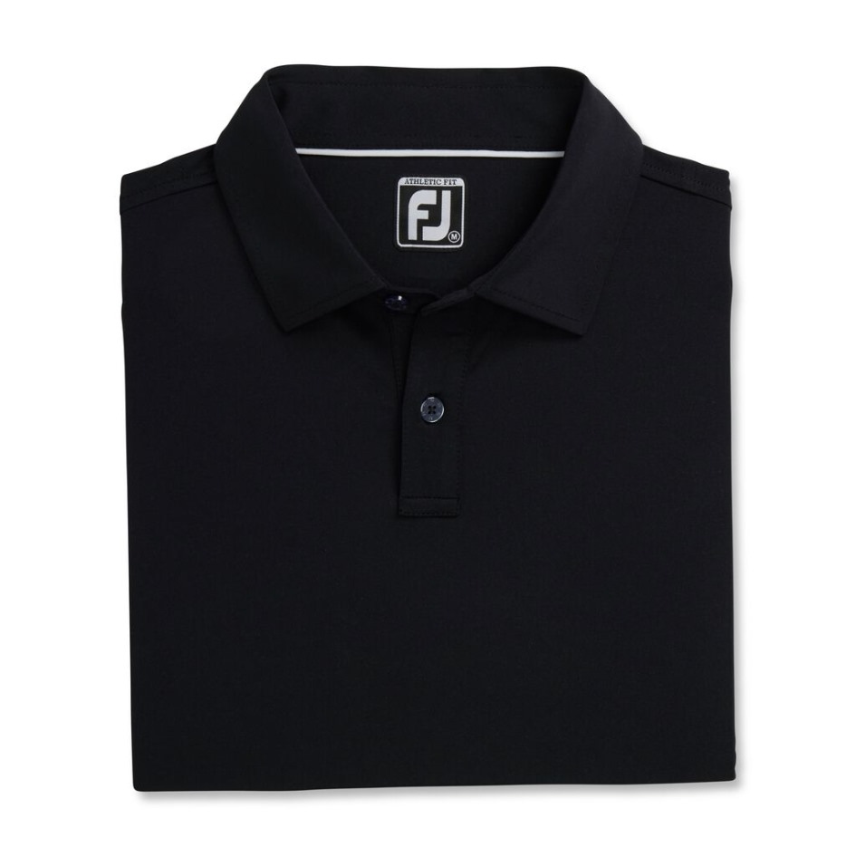 Schwarz, Athletische Passform, Einfarbig, Stehkragen, Footjoy Switzerland