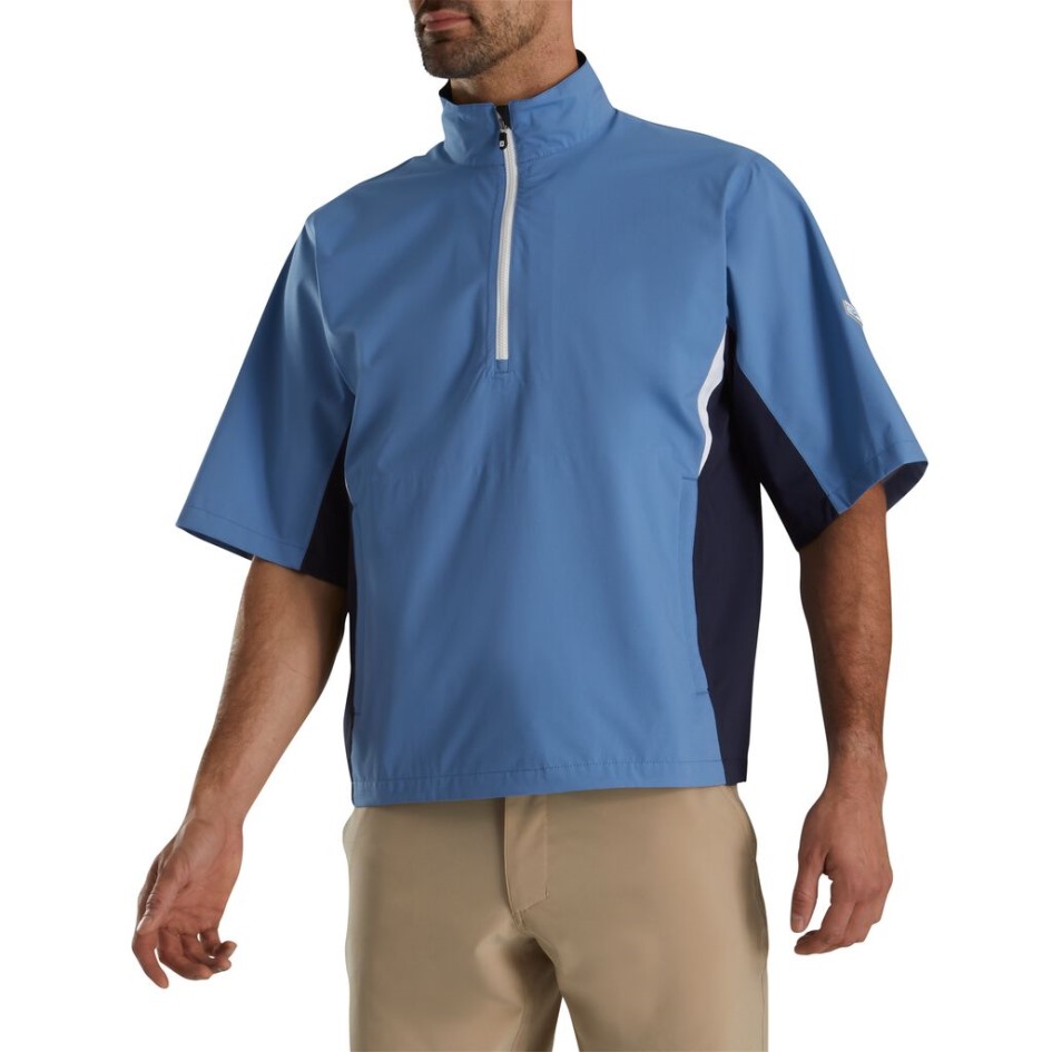 Footjoy Switzerland Hydrolite Kurzarm-Regenshirt Indigo-navy