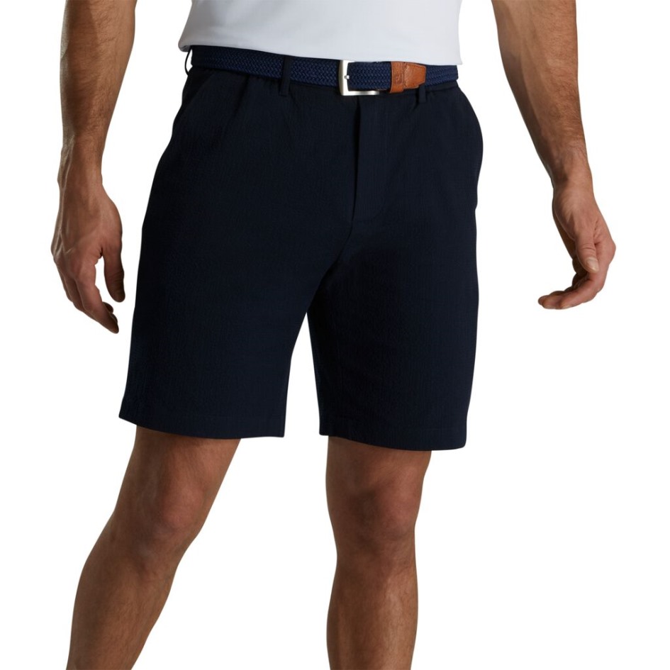 Footjoy Switzerland Reiseshorts Aus Seersucker Navy
