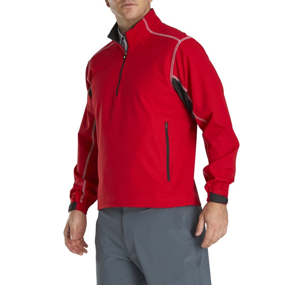 Footjoy Switzerland Sport Windshirt Rot-schwarz