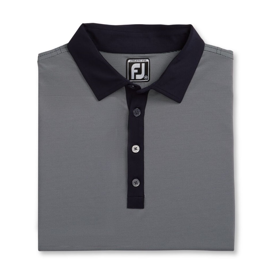 Navy-weißer, Athletischer Schnitt, End-on-End-Selbstkragen Footjoy Switzerland