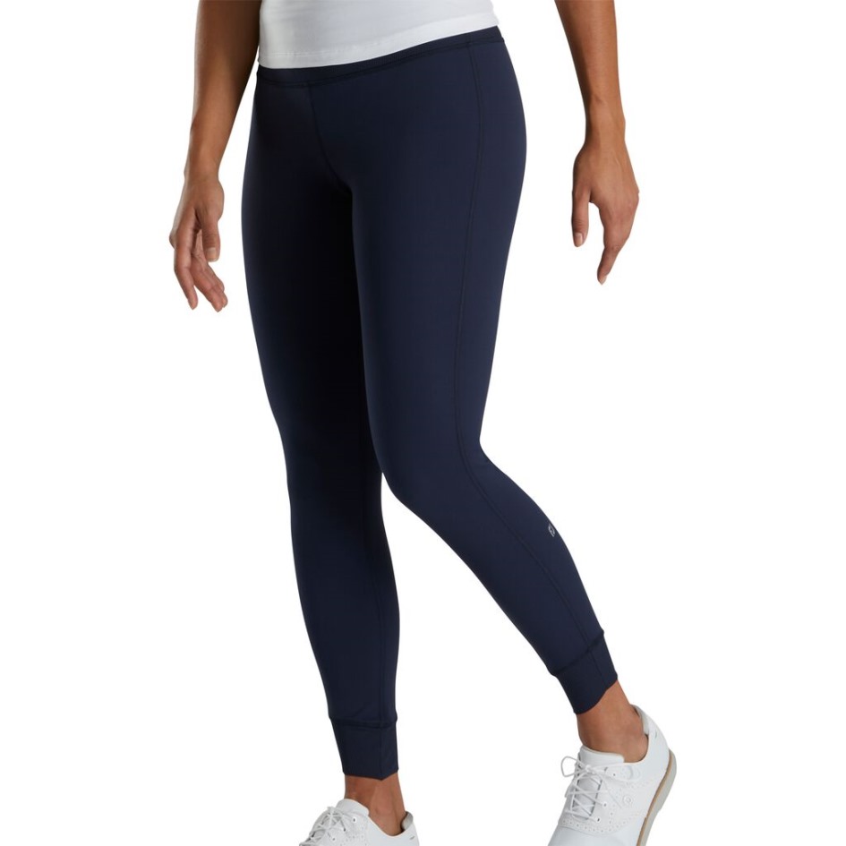 Knöchellange Gerippte Leggings Damen Footjoy Switzerland Navy