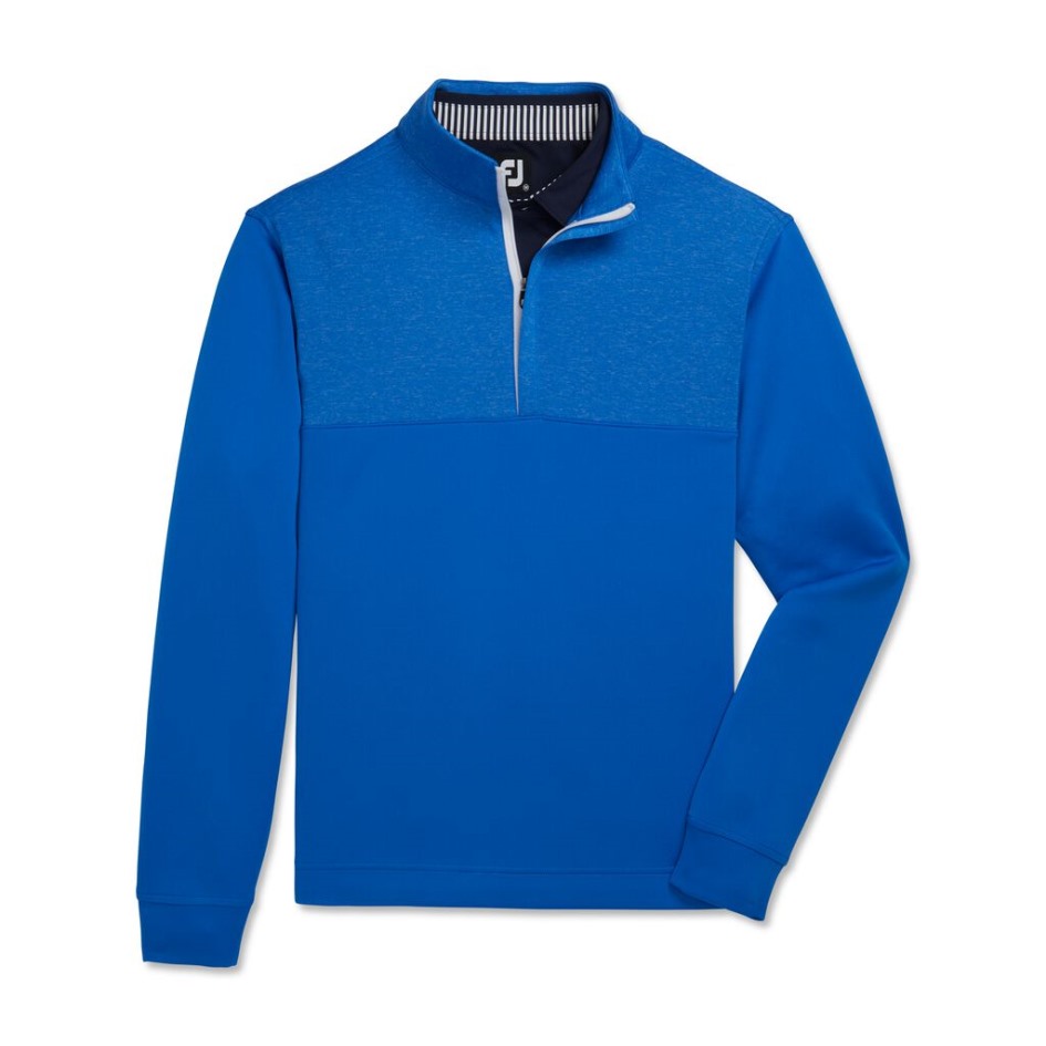Footjoy Switzerland Mid-Layer Mit Halbreißverschluss, Royal