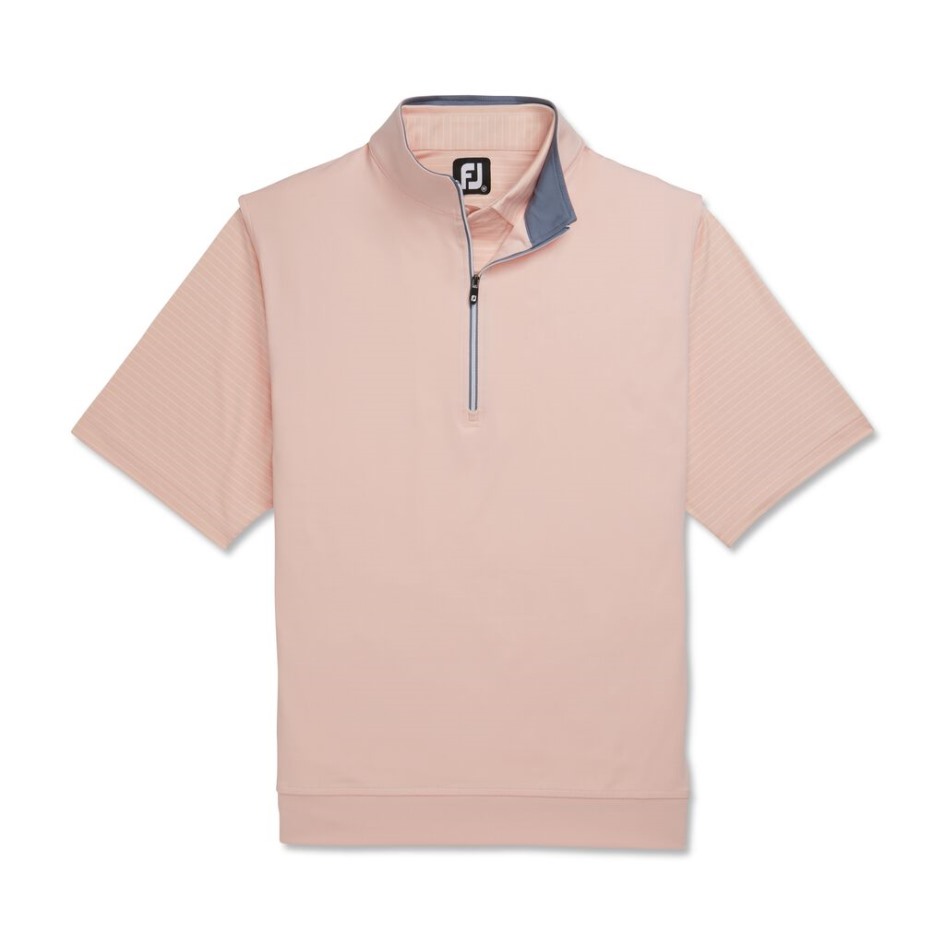 Footjoy Switzerland Jersey-Weste Mit Halbem Reißverschluss Quarzrosa