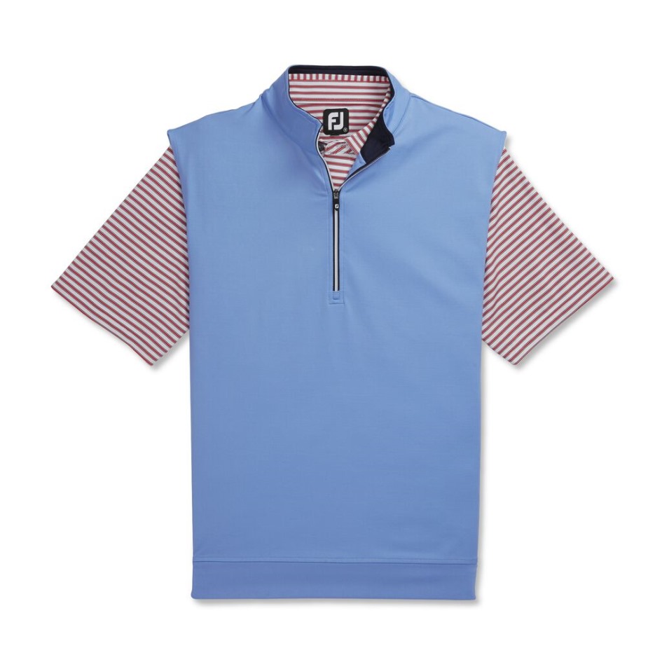 Footjoy Switzerland Lagune Jersey-Weste Mit Halbem Reißverschluss