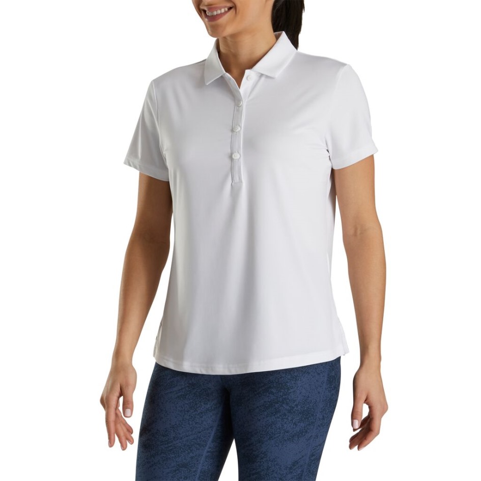 Solid Lisle Selbstkragen Damen White Footjoy Switzerland