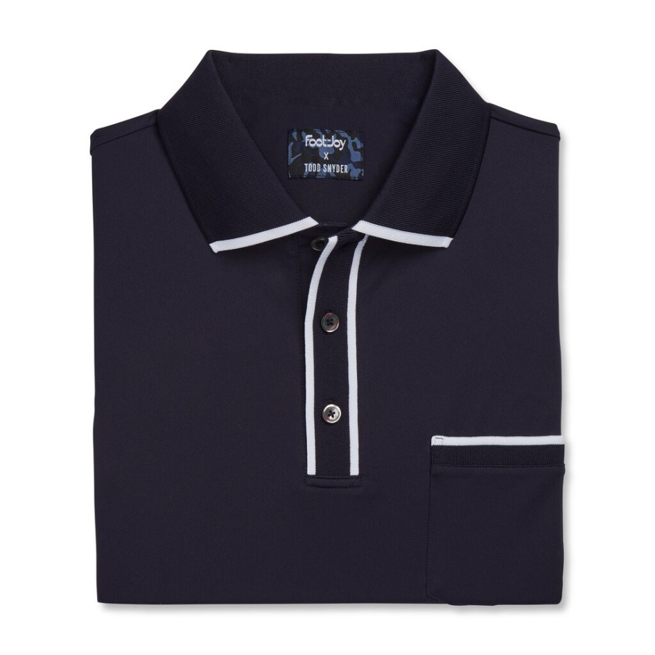 Marineblaues Piqué-Poloshirt Von Footjoy Schweiz