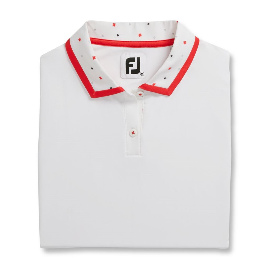 ärmelloses Canada Day Print Damen-stil Der Vorherigen Saison White Footjoy Switzerland