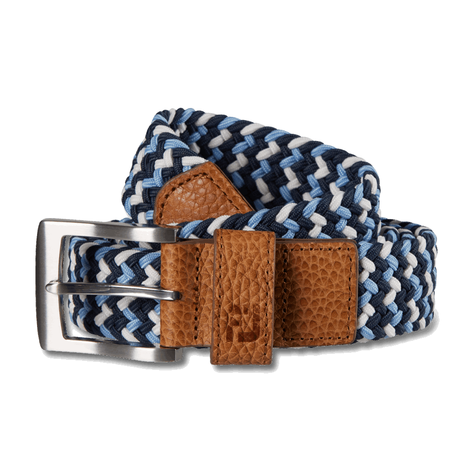 Marineblau-hellblau-weißer, Mehrgewebter Golfgürtel Footjoy Switzerland