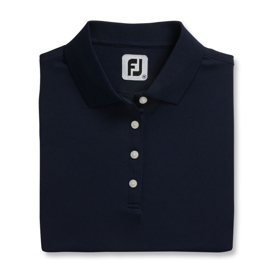 Prodry Interlock Hemd Strickkragen Damen Navy Footjoy Switzerland