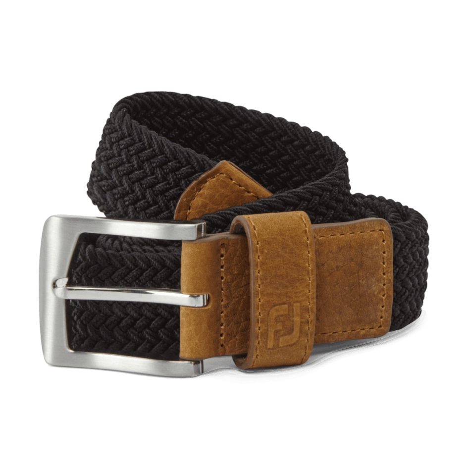 Gewebter Golfgürtel Schwarz Footjoy Switzerland