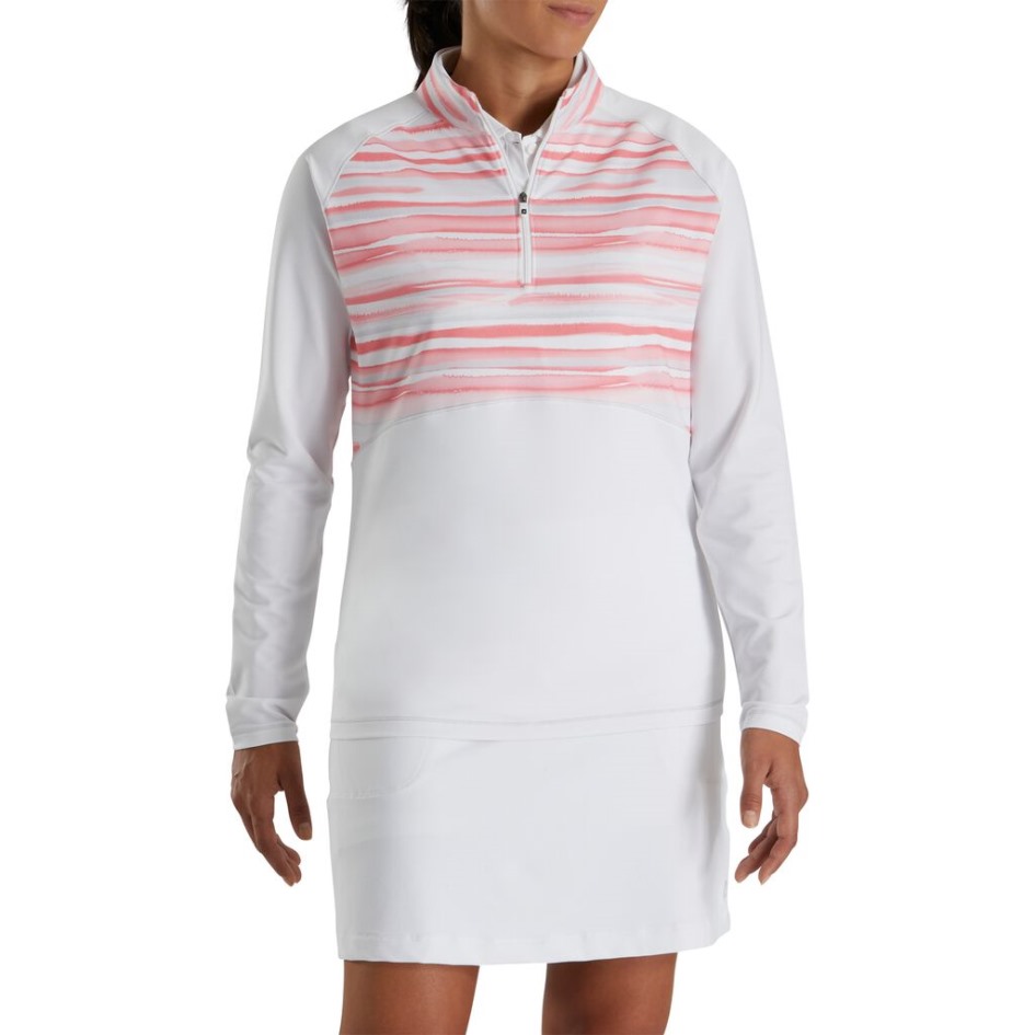 Aquarell Half-zip Damen Footjoy Switzerland White