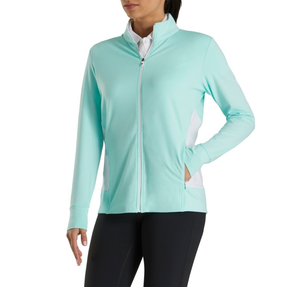 Mittelschicht Mit Durchgehender Reißverschlusstasche Damen Aquamarine-white Footjoy Switzerland