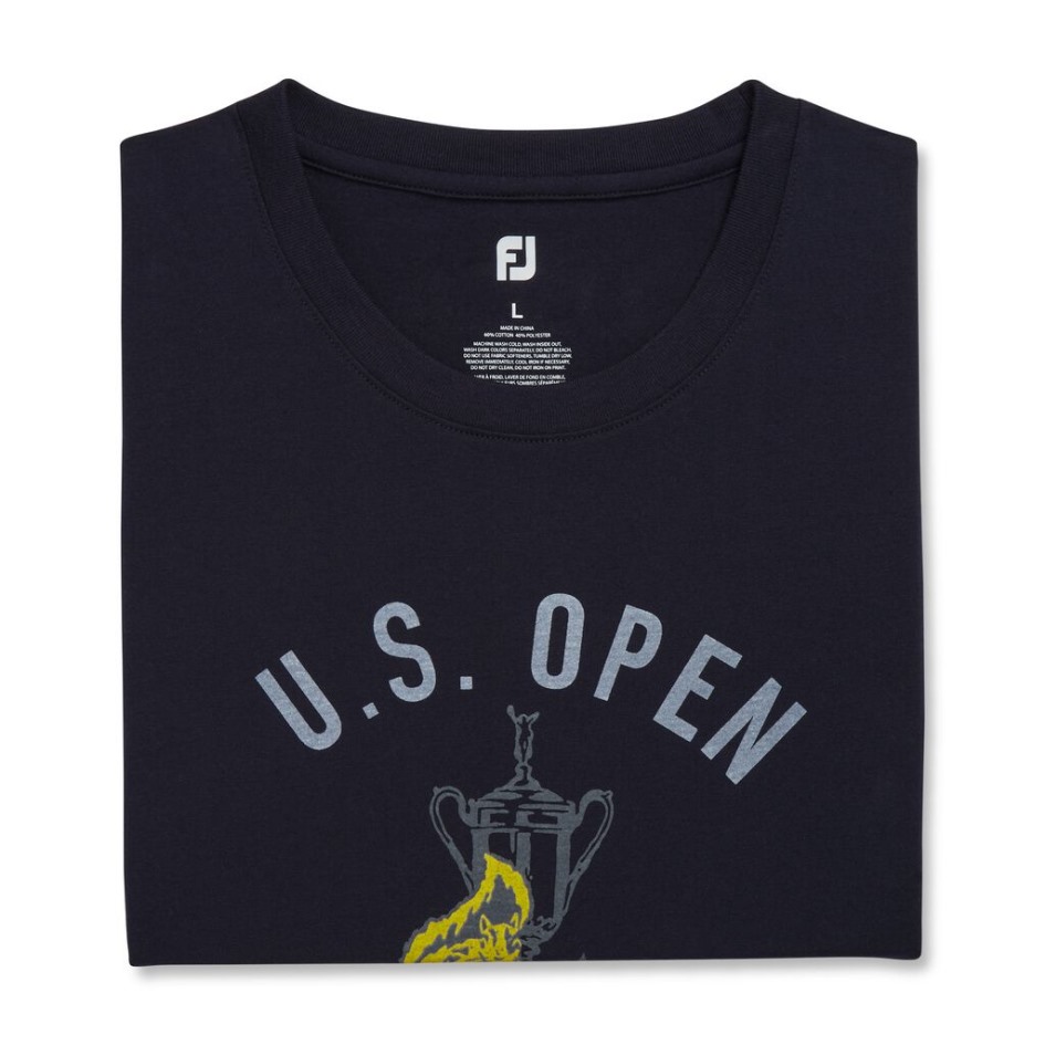 Marine Footjoy Schweiz 2022 Us. Open-Date-Grafik-T-Shirt Im Stil Der Vorherigen Saison