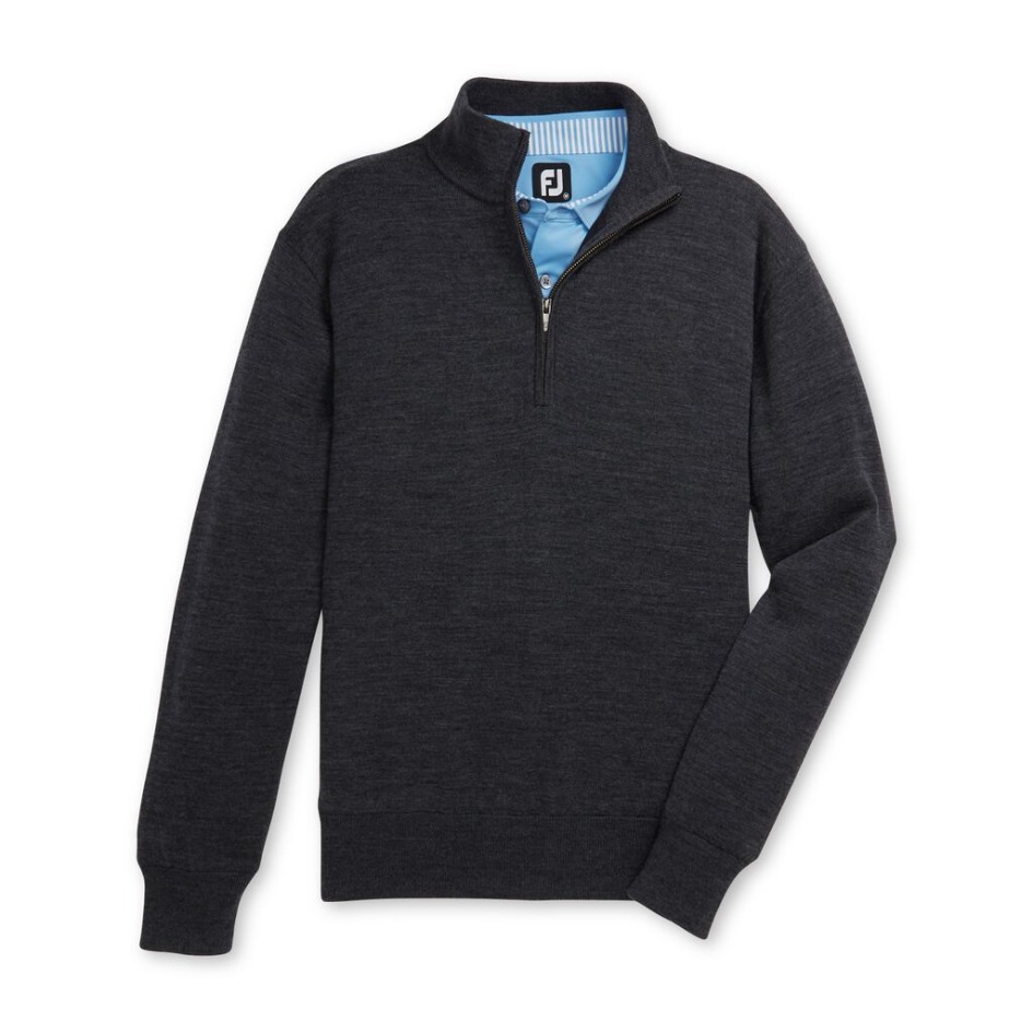 Charcoal Heather Gefütterter Performance-Pullover Footjoy Switzerland