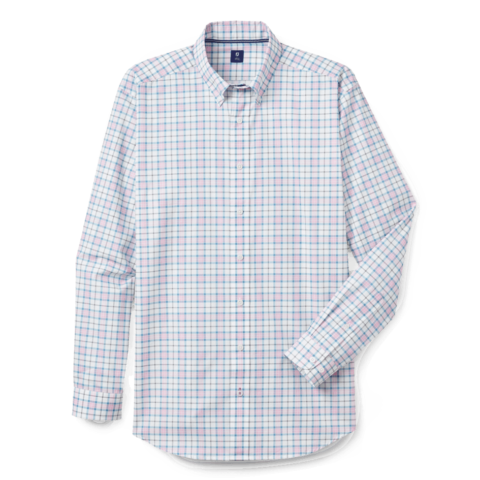 Footjoy Switzerland Mehrfarbiger Schottenstoff In Dusty Lilac, Gewebter Stil Der Vorherigen Saison