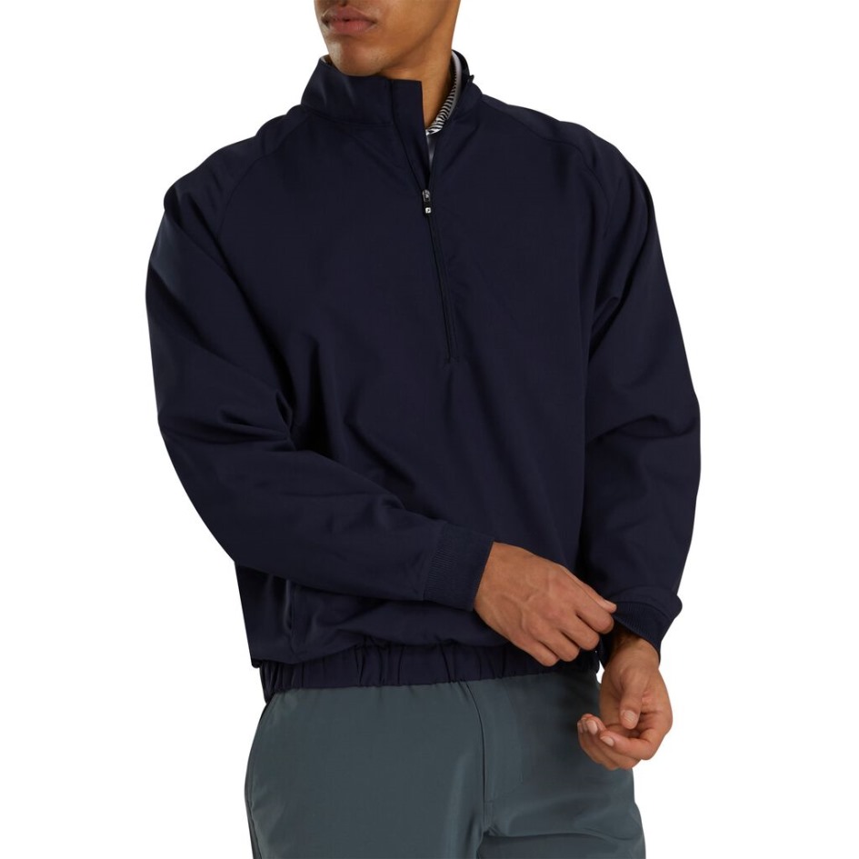 Marineblaues Windshirt Mit Halbem Reißverschluss Footjoy Switzerland