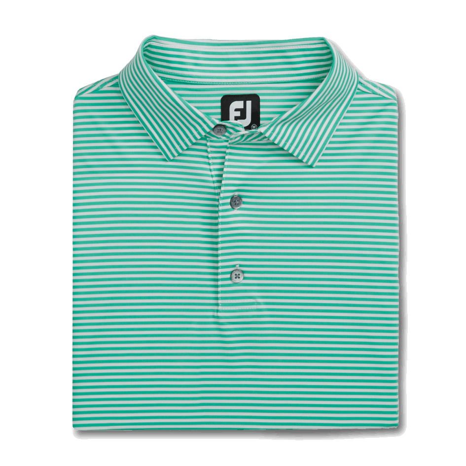 Footjoy Switzerland Lisle Feeder Stripe Selbstkragen Spearmint-white