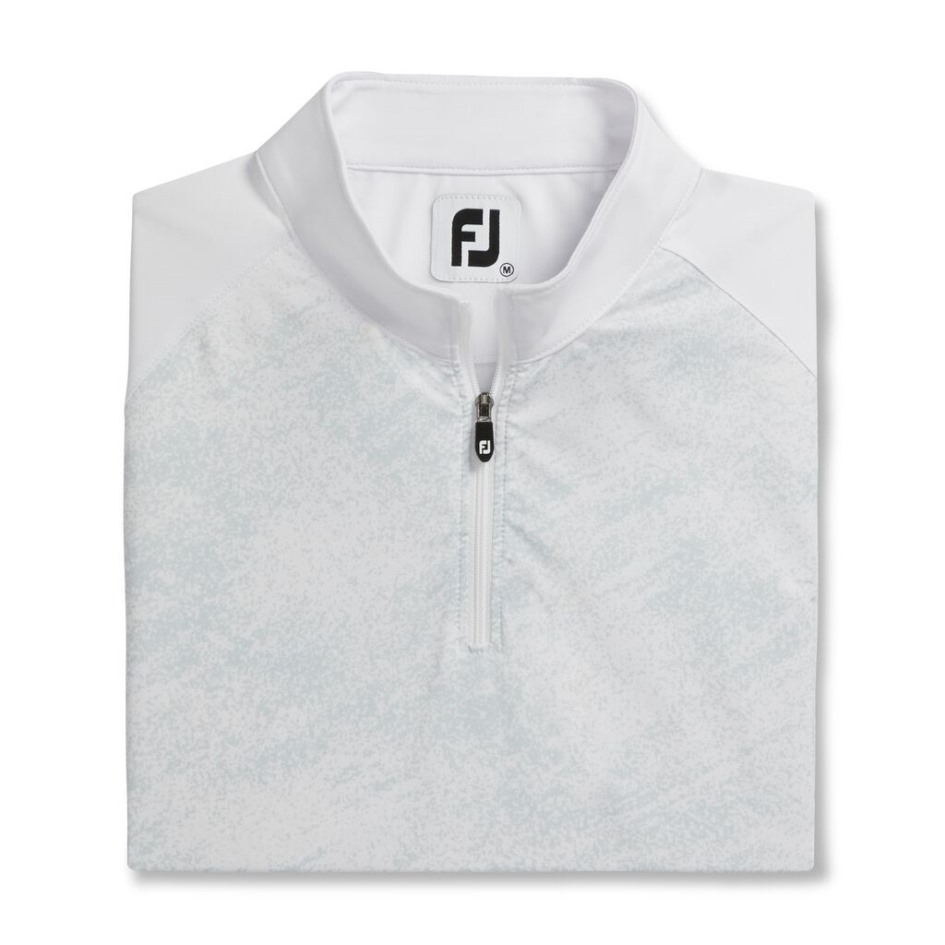 Footjoy Switzerland Bedrucktes Sonnenschutzshirt Damen-vorsaison Stil Weiß