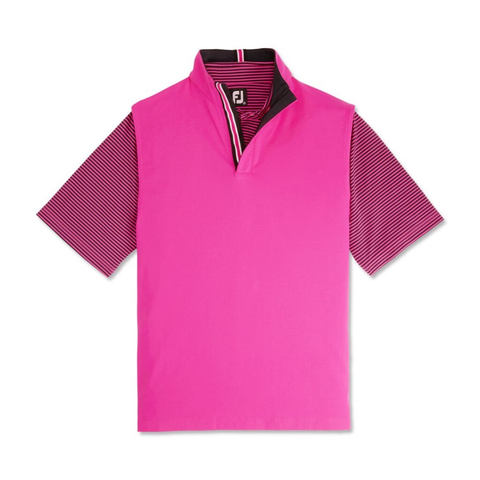 Hot Pink Footjoy Schweiz Stretch-Jersey – Stil Der Vorherigen Saison