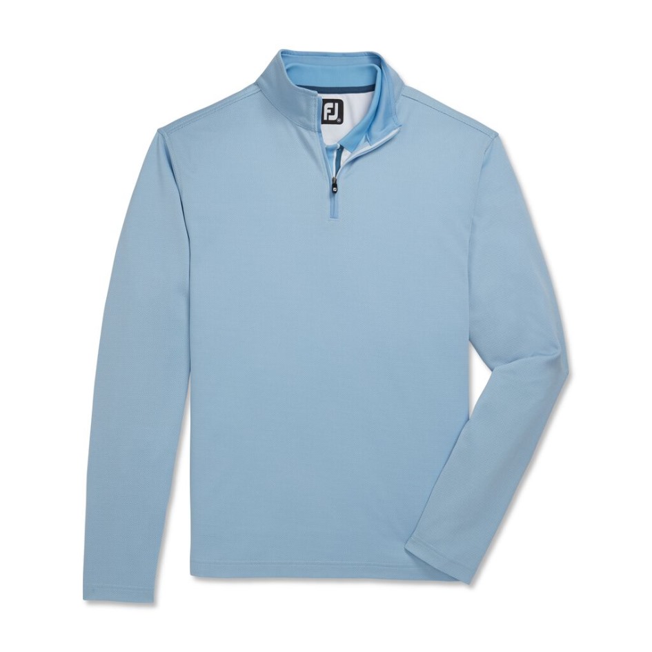Abendblauer Leichter Jacquard-Viertelreißverschluss Footjoy Switzerland