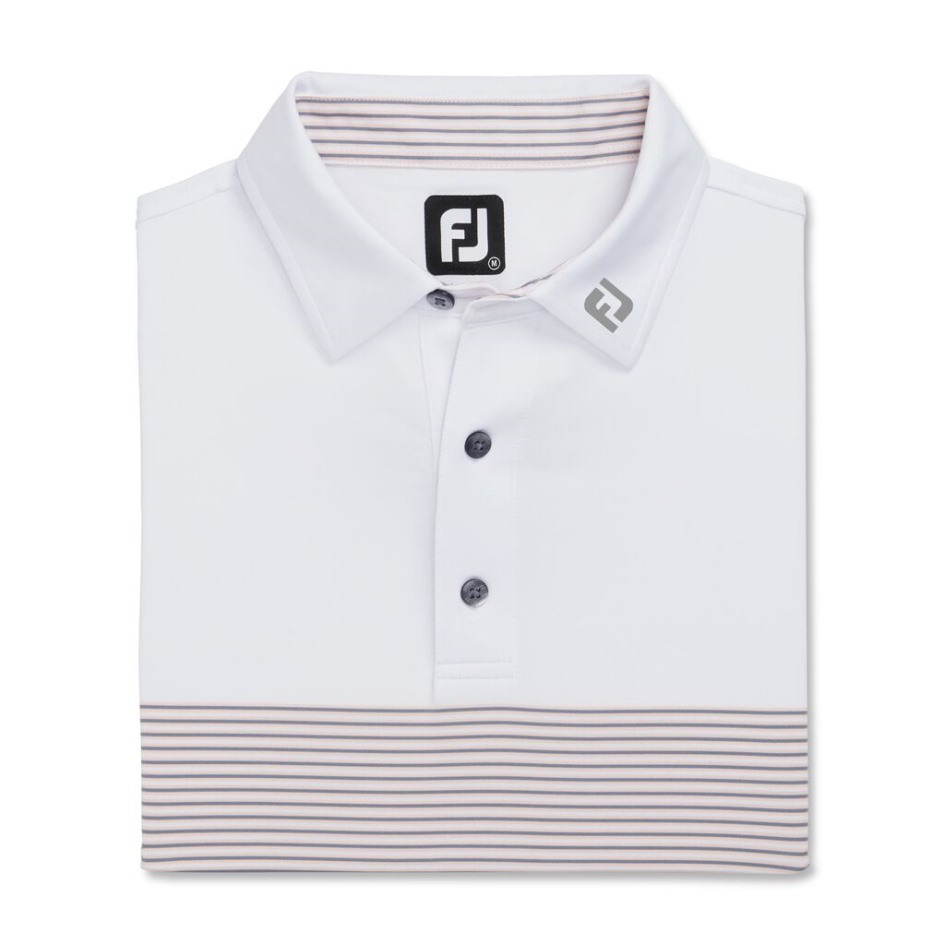 Farbblock Lisle Selbstkragen-stil Der Vorherigen Saison Weiß-graphit-quartzrosa Footjoy Schweiz