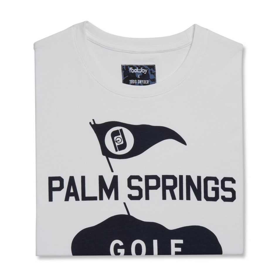Footjoy Switzerland Grafik-Jersey-T-Shirt Weiß