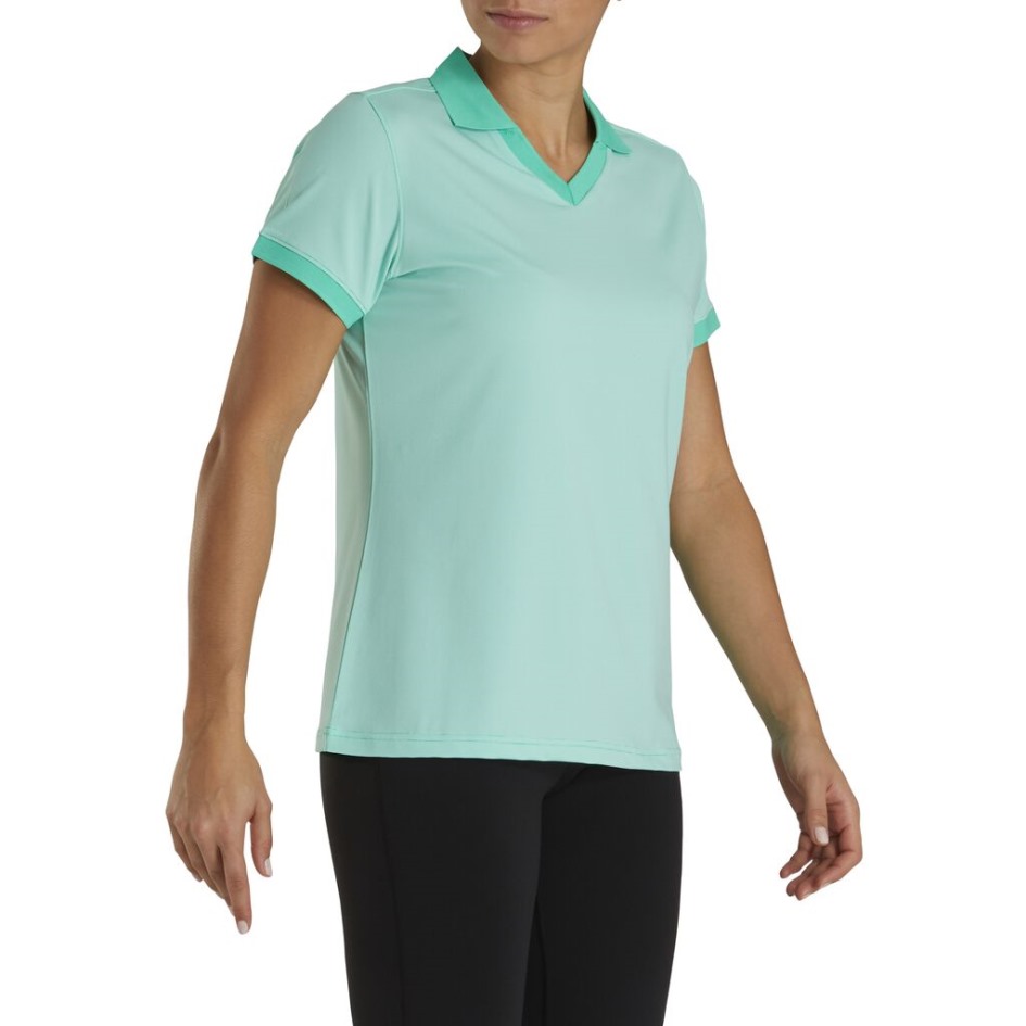 Ende An Ende Offener Kragen Damen Spearmint Footjoy Switzerland