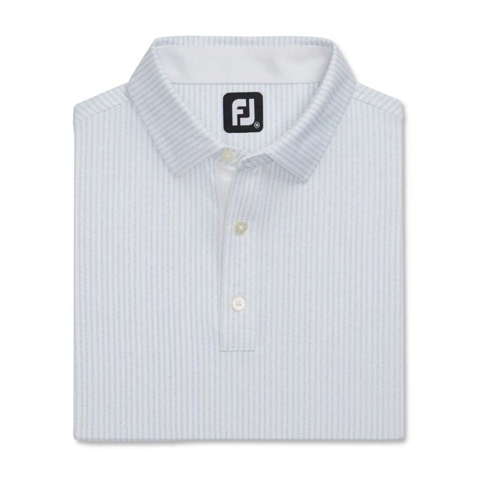 Weiß-dunkelblau Footjoy Switzerland Zickzack-print Lisle Selbstkragen