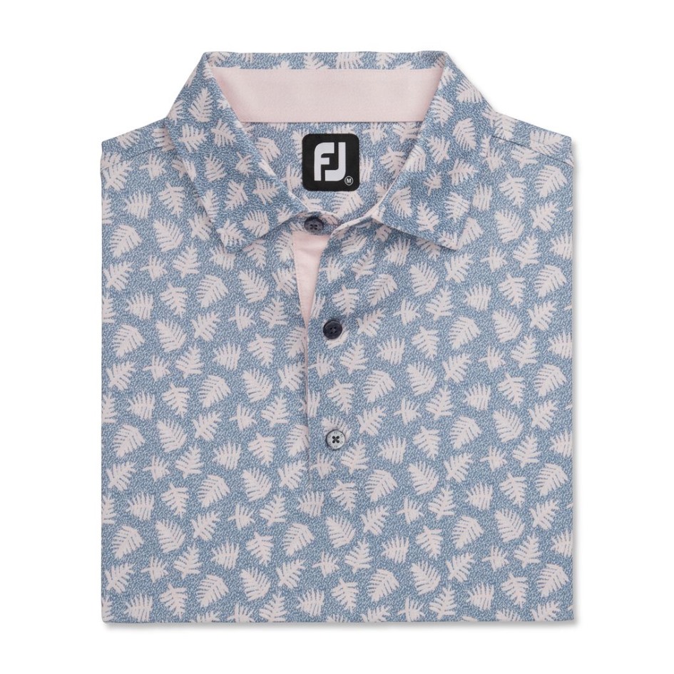 Footjoy Switzerland Shadow Palm Print Lisle Selbstkragen-stil Der Vorherigen Saison Graphit-quartzpink