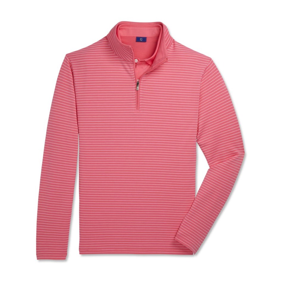 French Terry Quarter-Zip Footjoy Switzerland Watermelon-white