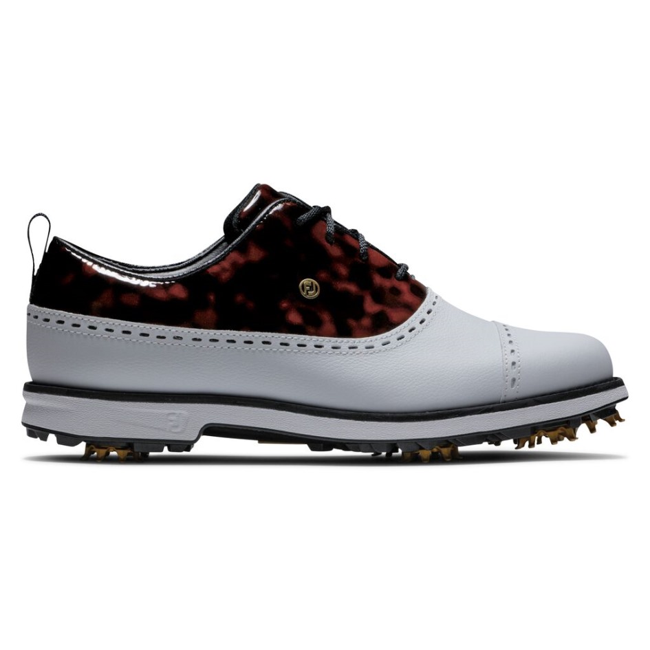 Schildpatt - Premiere Series - Cap Toe Damen White-tortoiseshell Patent Footjoy Switzerland