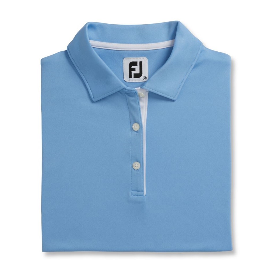 Hellblau Prodry ärmelloses Hemd Aus Interlock Mit Selbstkragen Damen Footjoy Switzerland